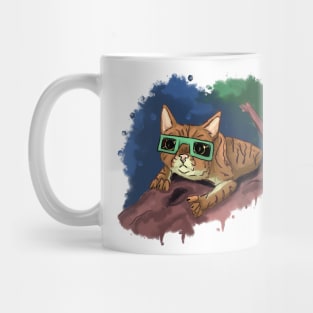 Brown tabby - cat, watching solar eclipse Mug